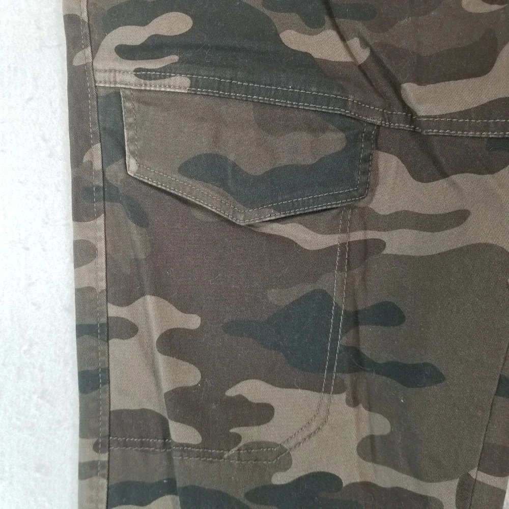 Split camo cargo jogger pants men's XL extra large green Flex outdoor